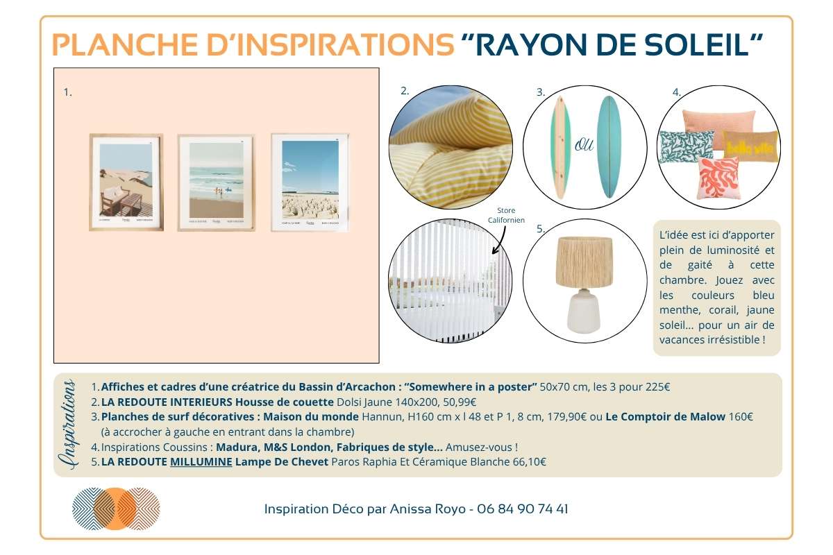 palette couleurs Arès – sable et bleu océan
